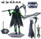 REYOK T13 Action Figure Set 3D Printed Multi-Movable Jointed Toys Black Green Action Figure with Base and Arms Stop Motion Figures Desktop Decorations for Game Lovers Gift