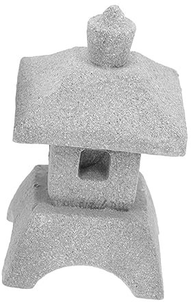 Abaodam Simulation De Pagode Décorative en Grès pour Jardin Zen, Statue De Tour Miniature, Décoration Paysagère Extérieure, Ornement Bonsaï Bricolage, Modèle De Statuette Jardin Patio