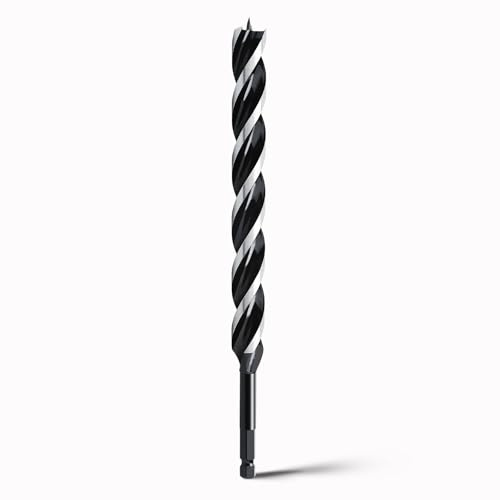 hsawbit Wood Drill Bits, 25mm x 300mm Auger Drill Bit Extra Long Drill Bits Wood Plastic, Drywall Woodworking Hole Drill Bit