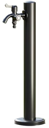 Colonne à eau de Jardin, Generic Colonne de Robinet d'extérieur, Colonne d'eau De Jardin Verticale en Acier Inoxydable 304, Robinet d'eau De Borne D'Incendie Autoportant Monté Au Sol(Black,60cm/23.6in