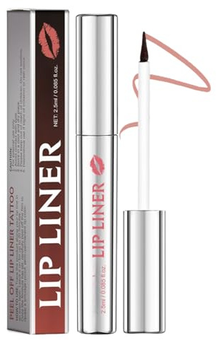 SONGQEE Lip Liner Stain Peel Off With Rich And Anti-Smudge Formula,Peel Off Lip Liner Stain Precise Application,LipLiner With Silky Texture,Hyaluronic Acid Peel Off Lip Stain (#1 Rose Pink)