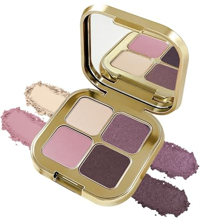 4 Couleurs Palette Fard a Paupiere, Matte et Paillettes Ombre à Paupières