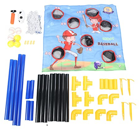 Set di giochi di calcio all'aperto Mix 2 in 1 Set di palloni da calcio e da lancio, attrezzatura portatile per allenamento per porte da calcio, per bambini, ragazzi e ragazze, di