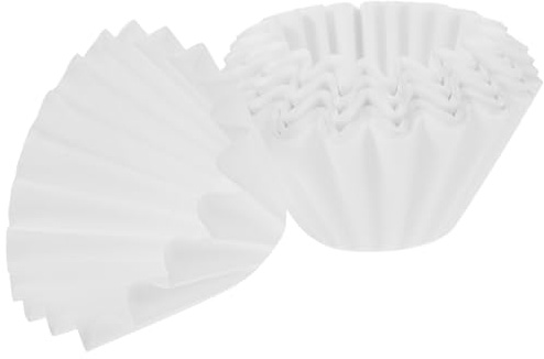 QUMIIRITY Filtros de Papel para Café Grande 50 Unidades, Vasos Filtrantes para Café en Polvo, Taza Filtro Desechable para Espresso, Uso Doméstico y Cafetería, Color, Diseño Ondulado