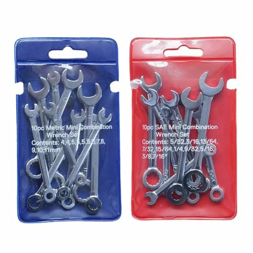 Set di 10 chiavi inglesi e metriche per mini chiavi inglesi e metriche, portatili, utensili manuali per la casa, elettrici, automatici, meccanici, attività di manutenzione dei tubi dell'acqua (sistema