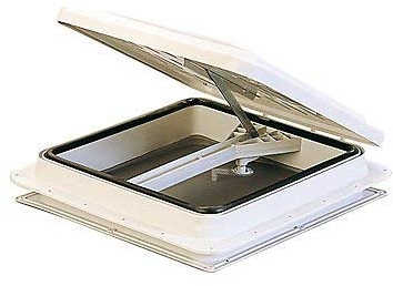 BSSTAIN Dachhaube für Wohnwagen, weiß, 40 x 40 cm, Dachfenster, Wohnmobil 40 x 40 cm, Weiß