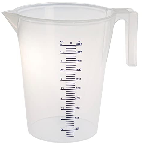 Heavy Duty Measuring Jug 5 litres Lightweight Strong Durable