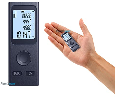 Telémetro láser Inteligente Herramienta de medición láser portátil Distancia láser de Mano USB Recargable, Modo pitagórico, Distancia de Medida, área y Volumen, con función Horizontal