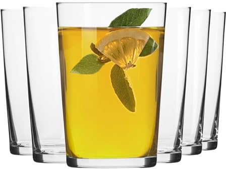 Krosno set de 6 vasos de té | 250 ml | Ideal para casa, restaurantes y fiestas | Apto para lavavajillas
