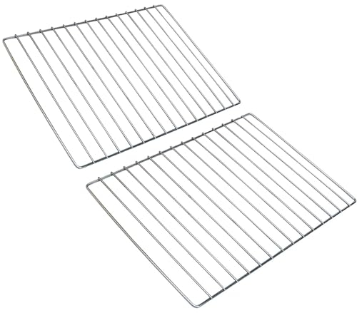 Nischenmarkt Lot de 2 grilles de barbecue en acier inoxydable - Différentes tailles (46,6 x 38,5 cm)