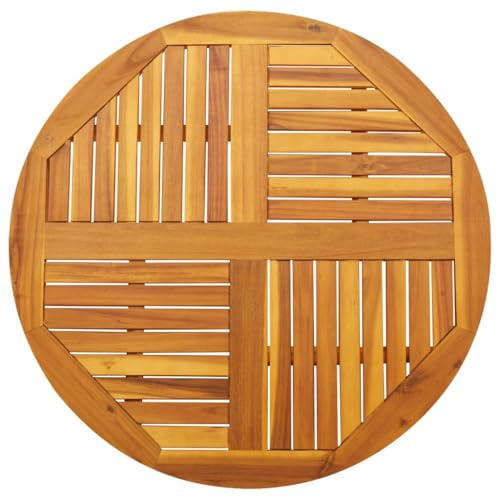 vidaXL Rundes Massivholzplatten-Tisch Ø90x2,2 cm Akazie