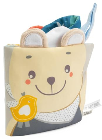 Chicco Libro Sensorial para Bebés, con Muchas Actividades, Juguete para bebé con Dibujos de Colores y en Blanco y Negro, con Gancho para Cochecito, Juguete para Caminar, Diferentes Tejidos, 0 Meses +