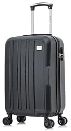 FLYMAX Easyjet 45x36x20 Carry on Suitcase Approved Underseat Cabin Bag Case Lightweight Hand Luggage 2.2KG 29L Black