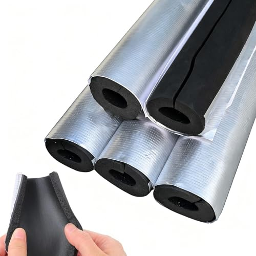 Tubo Isolante per Tubi, 10/15/20/30mm Spessore, Isolante per Tubature Autosigillante, Tubo Isolamento in Schiuma Tubo Isolante per Tubi Esterni(ID110mm*T20mm*95cm)