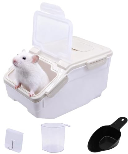 MXCELL Extra Large Chinchilla Sand Bath Container Kit Plastic Dust Bath House Hamster Shower Room for Hedgehog Guinea Pig Squirrel Small Animals (Grey)