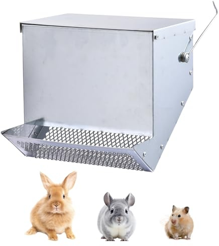 Automatisk Kaninfoder Dispenser Automatisk Matstation med Lock | Kaninmatare För Bur För Husdjursvård Både Inomhus Och Utomhus, För Smådjur Inklusive Fågel, Hamster, Iller Och Burträning