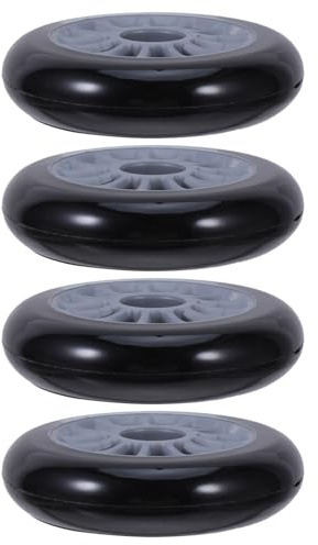 SOPOTUTU 4 Pezzi Ruote Skateboard per Principianti Ruote Plastica Scooter Resistenti e Silenziose per Pattini Inline e Skateboard da Esterno Leggere e Facili da Sostituire Nero