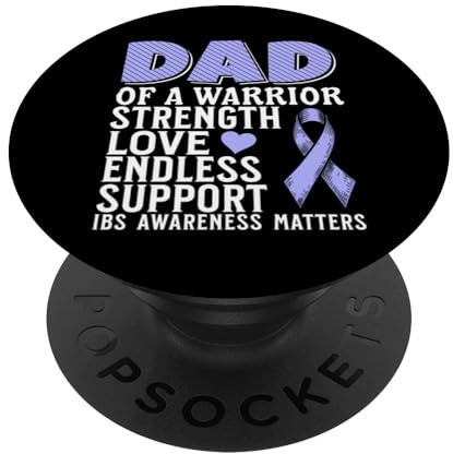 Dad of a Warrior IBS Awareness Irritable Bowel Syndrome PopSockets Adhesive PopGrip