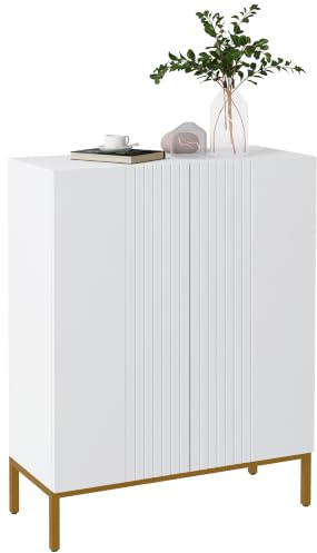 HOMCOM Meuble à Chaussures 20 Paires Armoire Portes à Fermeture Douce Blanc