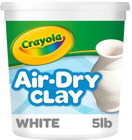 5 lb Air Dry Clay Resealable Bucket, White