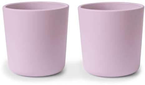 Mushie Dinnerware Cups For Kids | Tableware Cups | 1x Set of 2 | Reuseable | Dishwasher- and Microwave Safe | Easy for Child to Hold | Made in Denmark (Soft Lilac)