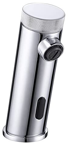 Robinet Automatique Infrarouge Robinet Lavabo Eau Froide et Chaude Mitigeur Lavabo Automatique à Infrarouge Mélangeur Salle de Bain,Chrome