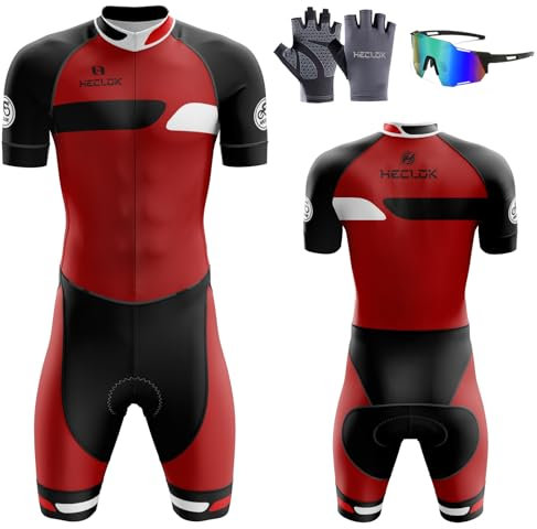 Herren Pro Fahrrad Skinsuit Kurzarm Gepolstert Einteilig Trisuit,Triathlon Anzug Herren,Kompression Duathlon Laufen Schwimmen Fahrradfahren Skinsuit,Mit 3 Taschen,Anpassbaren Mustern (TYP-11,S)