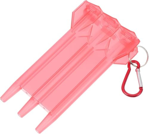 Bivwopei Boîte de fléchettes - Étui de transport rigide pour fléchettes - Adaptateur de voyage pour la plupart des fléchettes, rose