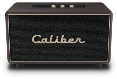 Caliber Altoparlante Bluetooth senza fili retrò - Altoparlante USB - 200 Watt - 80 Watt RMS - True Wireless Stereo - Equalizzatore - Marrone con Oro - Vintage Look