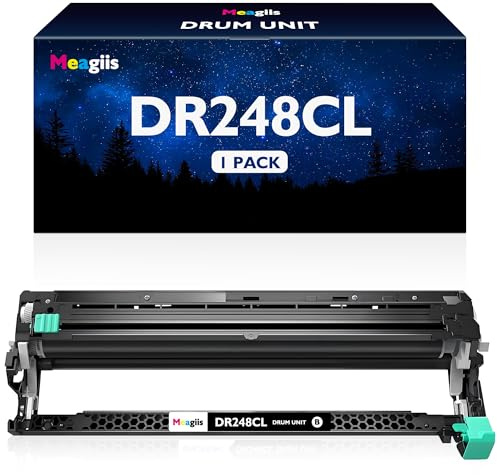 Meagiis DR248CL Black Drum Units Compatible with Brother DR-248CL (1 Pack)
