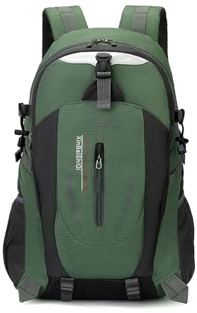 AONEGOLD 40 Litros Mochila Senderismo Hombre Impermeable Mochila de Montaña Mujer Cómoda Ligera Mochila de trekking Mochila para Excursiones y Aventuras al Aire Libre (Verde militar)