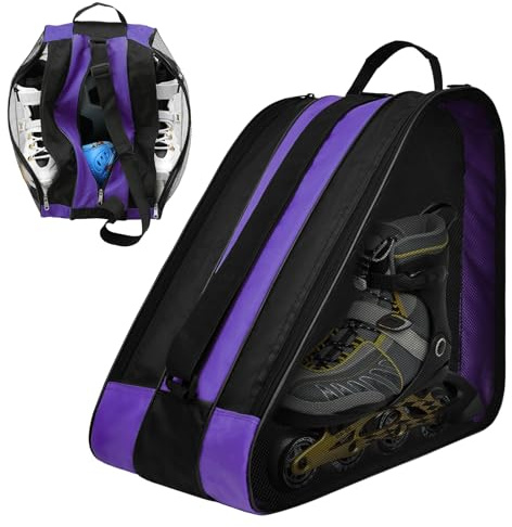 Bolsas de patinaje para niñas y mujeres, patines en línea, patinaje artístico, bolsa de patinaje (púrpura)