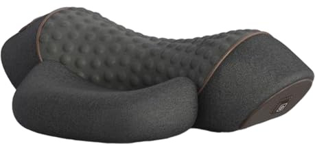 Oreiller Massant Cervical Chauffant - Coussin de Massage des Tissus Profonds,Appareil de Massage Cervical Électrique Mousse Mémoire Ergonomique pour Nuque Épaules Dos Tête,Pour Femmes Hommes Adultes N