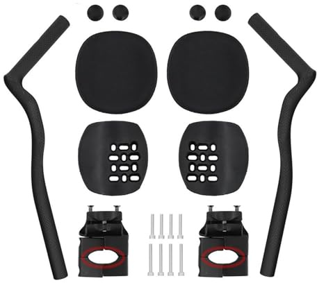 YNKJFOD Manubri da Strada in Carbonio - TT Rest Bar, Clip On Aero Bar 30°/45°, Uso Triathlon(Aero-45degree)