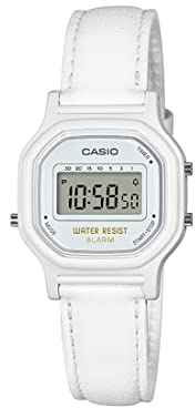 Casio Women's Vintage LA11WB-1 Sport Black Resin Band Watch, White/White, Model: LA-11WL-7ACF