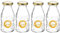 Kilner Twist Top Milk Bottle 1/3 Pint 189ml Clear (Pack of 4)