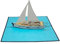 design3dkarten® Pop Up Karte Geburtstag Segelboot Motiv | Handgemacht aus ital. Papier | Ideal als Geburtstagskarte Segelboot, Segeln Geschenk