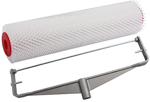 Spiked Aeration Roller 12 Spikey Self Levelling Screed, Cast Metal Frame Floor Levelling Smooth Finish