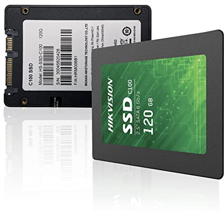 Hikvision 6,3 cm (2,5 Zoll) interne SSD-Laufwerk-Erweiterung, Solid-State-Disk Speicher für Laptop Desktop 3D NAND SATA 3.0 (C100/120G)