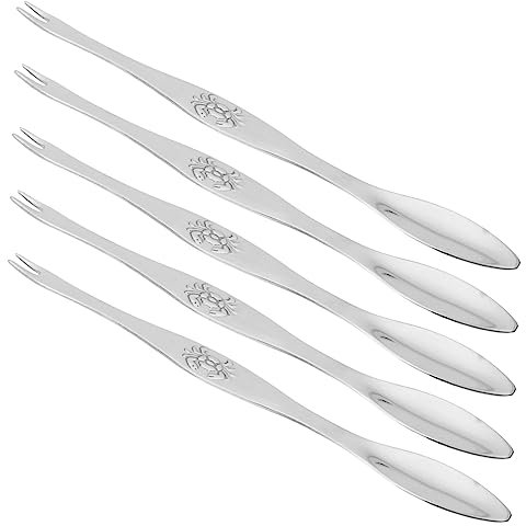 SHOWERORO 15 Pezzi in Acciaio Inox Forchetta per Granchio Forchette per Cosce di Granchio Forchette per Aragosta Picks Forchette per Frutti di Mare Forchette per Lumache Forchette per Noci