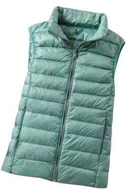 Chaleco Plumas Mujer Chaleco Ultraligero Chaleco Plumas Corto sin Mangas Chaqueta Plumón Ligera y Plegable sin Mangas Mujer con Cremallera Ropa de Abrigo Abrigada Otoño Invierno Senderismo Viajar