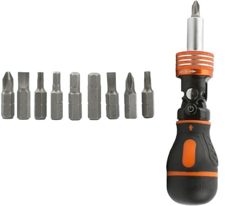 9 en 1 Tournevis à cliquet Multi-Bit Tournevis Électricien Démontage Outils de Réparation à Main Outils Clé Tournevis