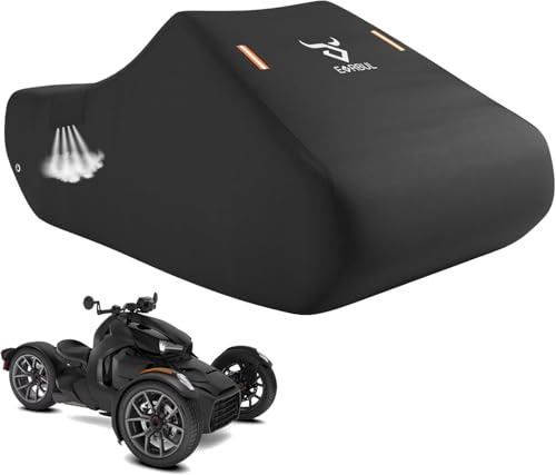 EVRBUL Funda completa para vehículos de 3 ruedas, a prueba de polvo e impermeable, compatible con Can-Am Ryker 600 Ryker 900 Ryker Sport Ryker Rally Edition, se adapta hasta 103 pulgadas