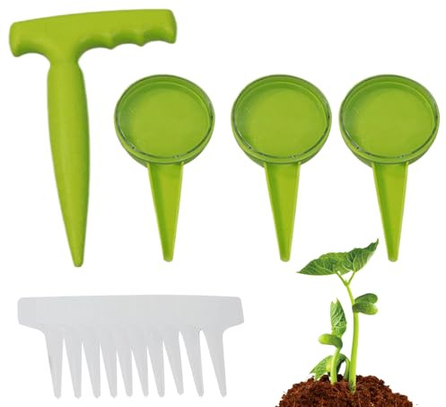 Set di 14 dispenser per piantine da giardinaggio con diibber portatile e largo, 17,5 x 12,5 x 6 cm, strumenti multifunzionali per semina, semina e raccolti più grandi