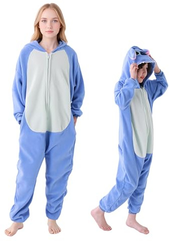 Udekit Mono de Dibujos Animados, Lindo Pijama, Bata, Mameluco, Ropa de Dormir, Disfraz de Cosplay, Fiesta de Halloween para Niños de 9 a 12 Años