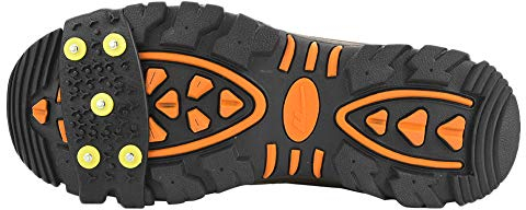 RiToEasysports 1 par de crampones, 5 Tacos de Agarre para Hielo y Nieve, grampones elásticos Ski Crampons para Senderismo, Escalada al Aire