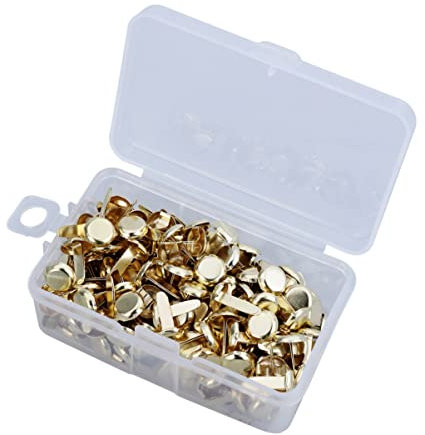 Ciieeo 200st Basteln Mit Papierverschlüssen Mini Brads Musterbeutelklammer DIY-brads Runde Brads Für Papier Papierverschlüsse Aus Messing Papier Brads Dekorativ Klein Handbuch Kind