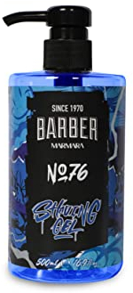 BARBER MARMARA Rasiergel Männer No.76 - Herren Rasiergel transparent 500ml - Shaving Gel Men - für eine präzise Rasur der Bartkonturen - optimales Gleiten - Kühlt die Haut - mit Pumpenspender