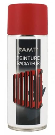 Bombe de peinture - Rouge mat - Pour radiateur - Décoration - 330ml - AMT
