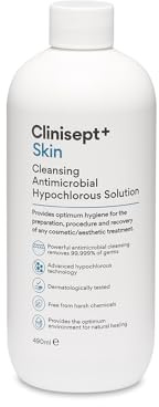 Clinisept Skin Hypochlorous Acid 490 ml – Hochreine Hypochlorsäure mit Pumpe – Professionelle Hautreinigung vor und nach Kosmetischen Behandlungen – Alkoholfrei, für Sensible Haut